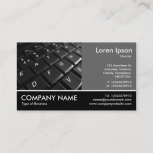 Foto mit Footen - 60pc grau - Tastatur Visitenkarte
