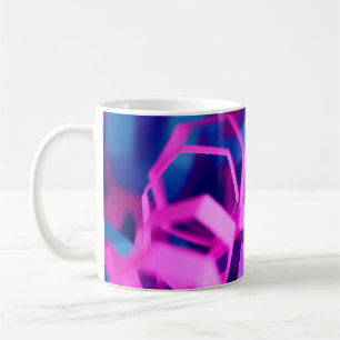 Foto mit lila und rosa Dekoren Kaffeetasse