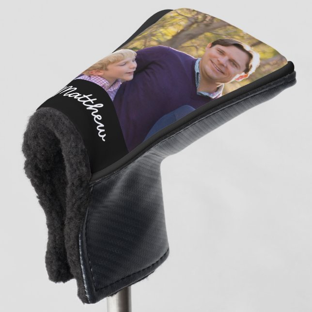Foto mit Mit Monogramm Skriptnamen Golf Headcover (3/4 Vorderseite)
