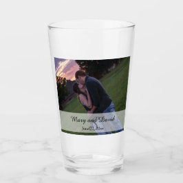 Foto mit Monogramm Glas