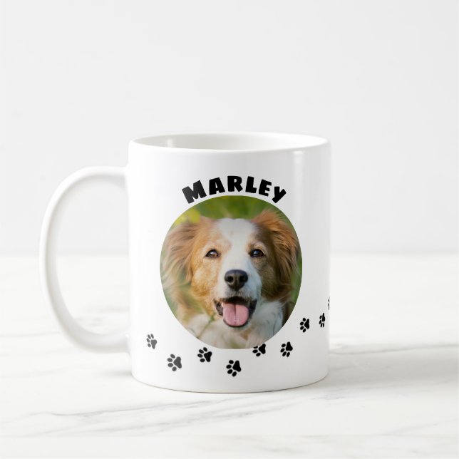 Foto mit Paw Prints Trail für Katzen und Hunde Kaffeetasse (Links)