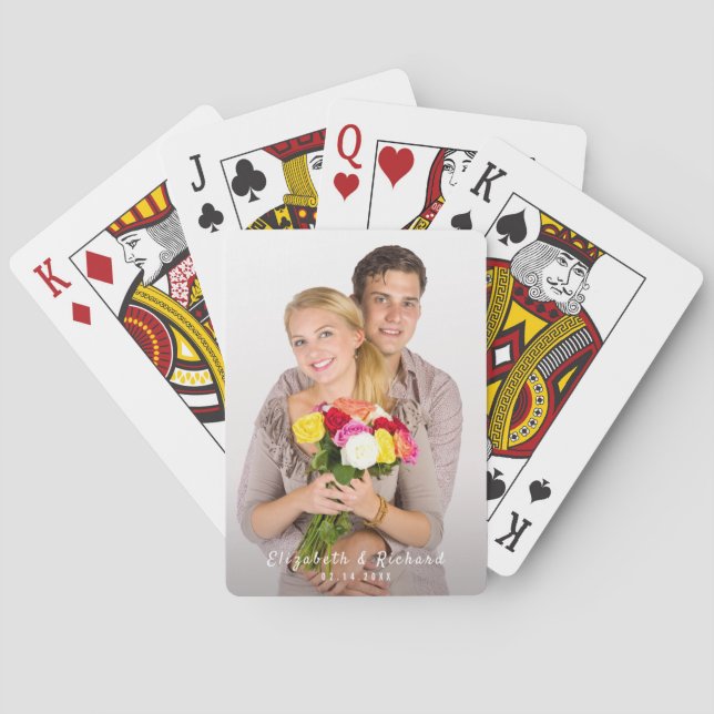 Foto mit personalisiertem Namen Spielkarten (Rückseite)