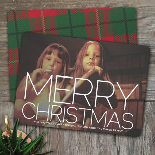 Foto mit riesigem FROHES FEST Weihnachten Rot Grün