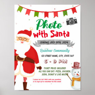 Foto mit Santa-Ereignisvorlage Poster