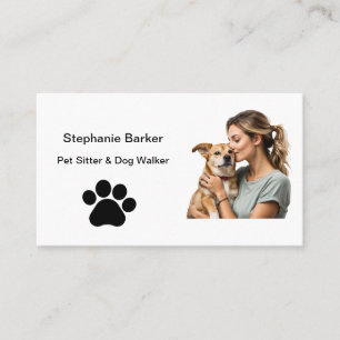Foto mit Sitzgelegenheit Minimalistisch Paw Visitenkarte