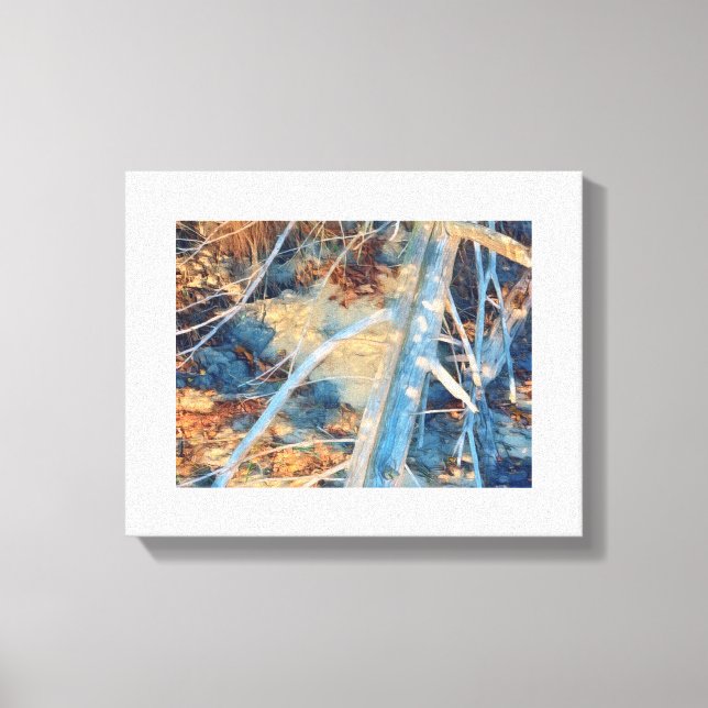 Foto mit sonnengebleichter rustikaler Küstenlinie  Leinwanddruck (Vorderseite)