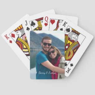 Foto mit Text ganz unten Personalisiert Spielkarten