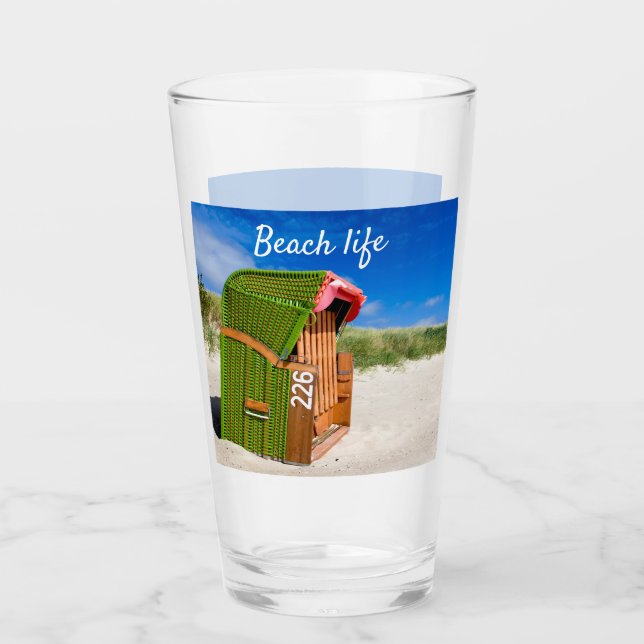 Foto mit Text Glas (Vorderseite)