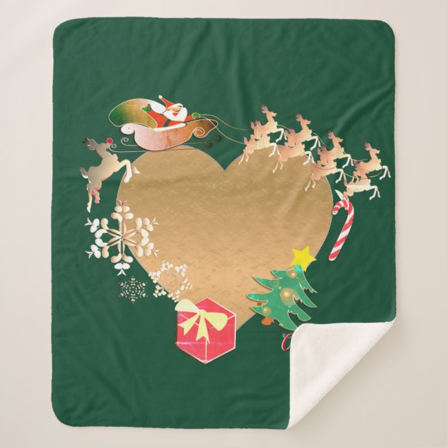 Foto mit Weihnachtsmann Sherpadecke (Vorderseite)