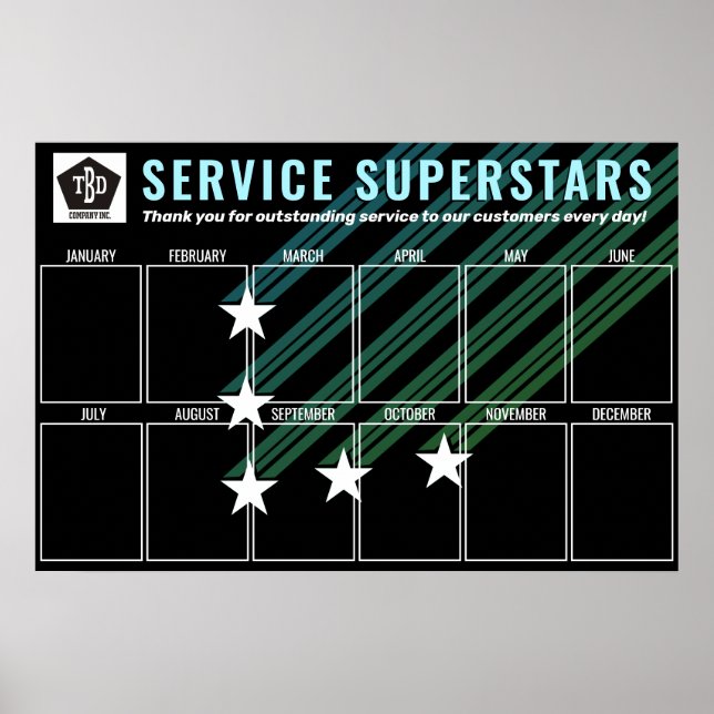 Foto-Mitarbeiter des Monats mit benutzerdefinierte Poster (Vorne)