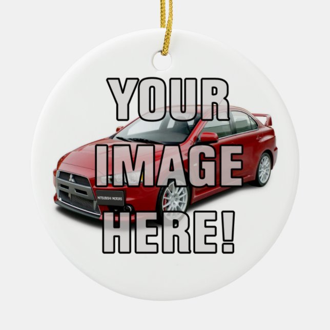 Foto Mitsubishi-Evolutions-X - addieren Sie Ihr Keramik Ornament (Vorne)