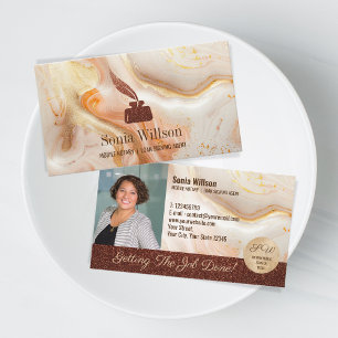 Foto Mobile Notary Loan Signature Agent Monogram Visitenkarte