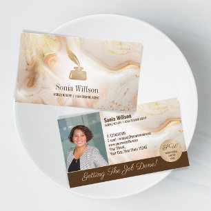 Foto Mobile Notary Loan Signature Agent Monogram Visitenkarte