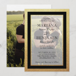 Foto Modern Gold Wedding Einladung