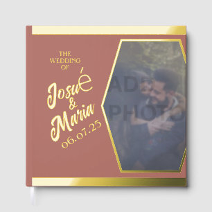 Foto Modern Wedding Foil Gästebuch hinzufügen
