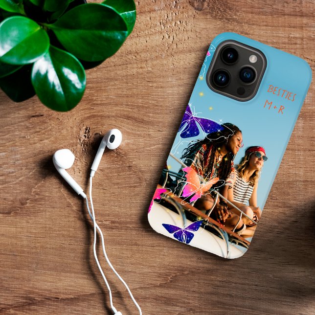 Foto Moderne Besties Glitzer Schmetterling Violet Case-Mate iPhone 14 Pro Max Hülle (Von Creator hochgeladen)