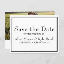 Foto Moderne Grenzen Save the Date Minimalistisch