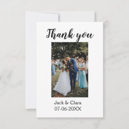 Foto Moderne, schlichte Hochzeit danke