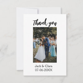 Foto Moderne, schlichte Hochzeit danke