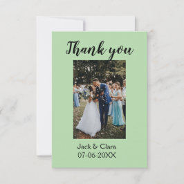 Foto Moderne, schlichte Hochzeit danke