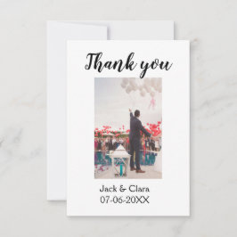 Foto Moderne, schlichte Hochzeit danke