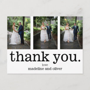Foto Moderne Schreibschrift Hochzeit Vielen Dank Postkarte