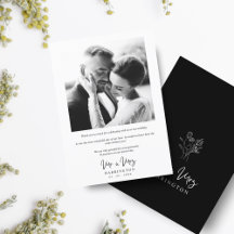 Foto Moderne Typografie MR & MRS. Wedding Bouquet
