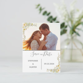 Foto Moderne Typografie Save the Date Personalisie Ankündigungspostkarte