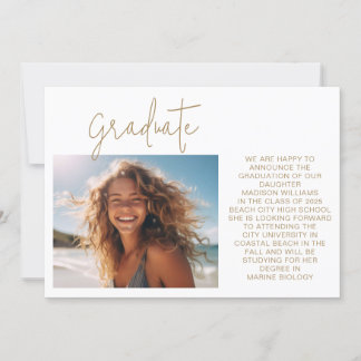 Foto Moderner Graduierender Abschluss Ankündigung