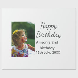 Foto Moderner Klassiker hinzufügen Name Datum Gebu Geschenkpapier