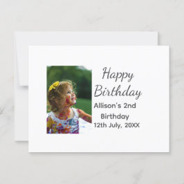 Foto Moderner Klassiker hinzufügen Name Datum Gebu Postkarte