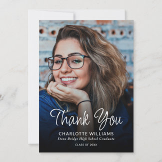 Foto Moderner Minimalistischer Abschluss Dankeskarte