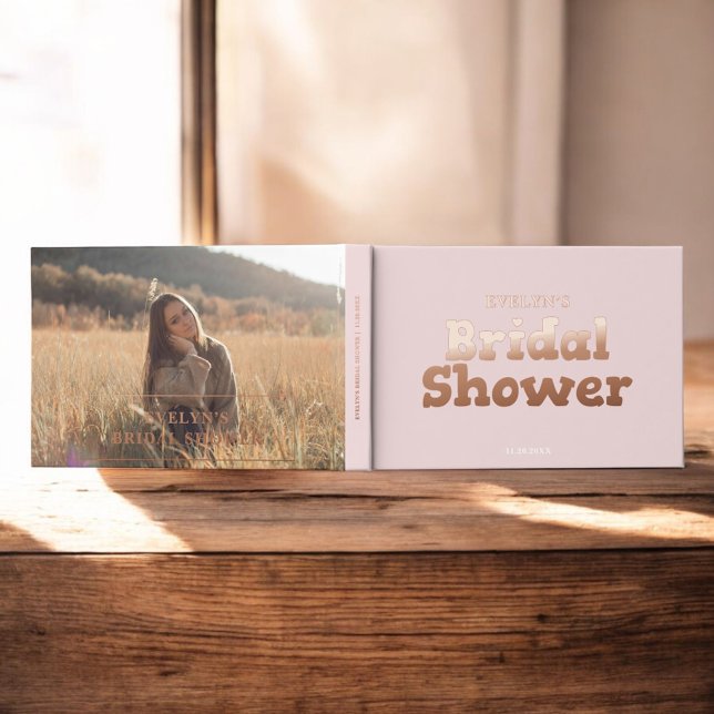 Foto Modernes Herz-Rosa-Brautparty Gästebuch (Von Creator hochgeladen)