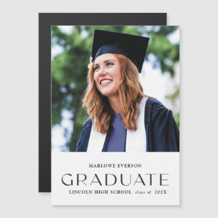 Foto Modernes Portrait Grad Ankündigung Magnet