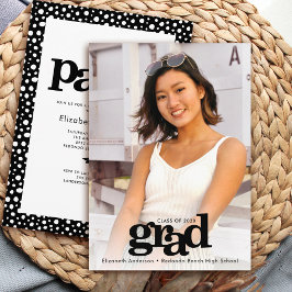 Foto Modernes, Schwarz-weißes Party Einladung