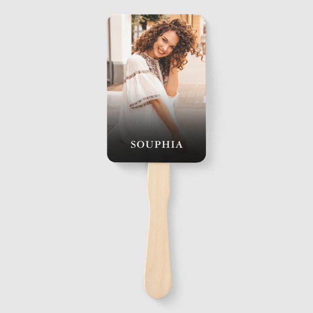Foto Monogram Graduation Hand Fan Fächer (Vorderseite)