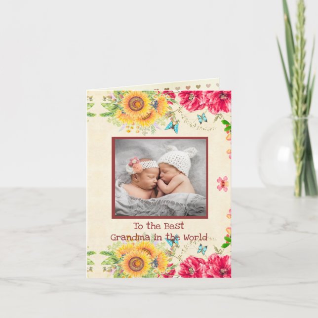 Foto Mütter Tag für Großmütter Feiertagskarte (Vorderseite)