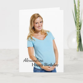Foto Mutterschaft Schwangerschaft Mama Custom Karte