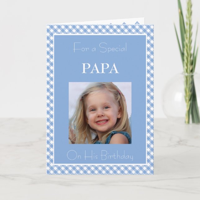 Foto My Papa Birthday Karte (Vorderseite)