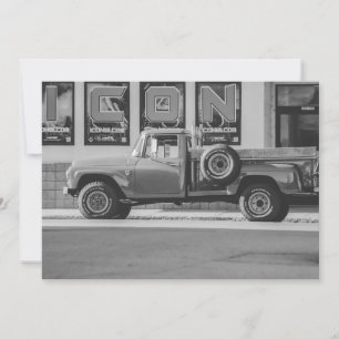 Foto-Nachdruck Amerikanischer Pickup-Truck Einladung