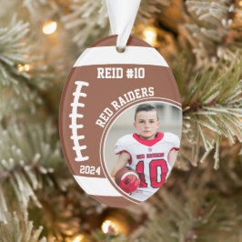 Foto Name des Fußballspielers Keepake #10 Ornament