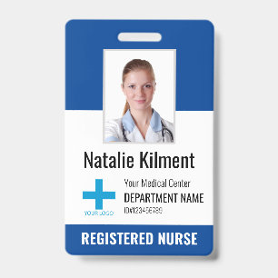 Foto Name des Krankenhauses Logo Blau Schwarz-weiß Ausweis