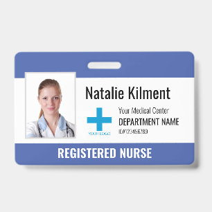 Foto Name des Krankenhauses Logo Blau Schwarz-weiß Ausweis