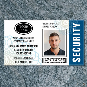 Foto-Name-Logo für den Sicherheitsschutz Blue-Tag- Namenschild