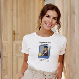 Foto Name Proud-Mama für den Abschluss eines Gradu T-Shirt
