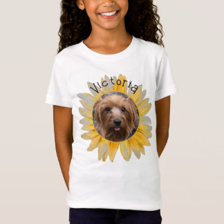 Foto Name Sonnenblume Personalisiert T-Shirt