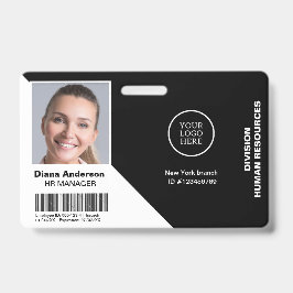 Foto Name Unternehmen Logo Barcode Sicherheit Ausweis