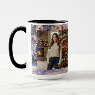 Foto Name Winterlandschaft Wasserfarbe Lila Rosa Tasse