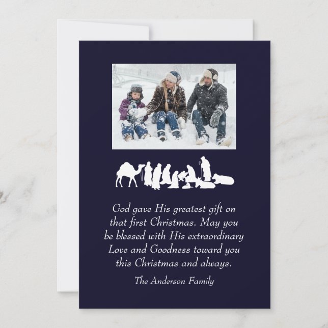 Foto Nativity Bible Verse Christliche Weihnachten (Vorderseite)