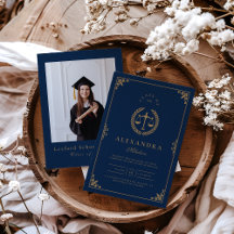 Foto Navy Gold EleganLaw School Abschluss